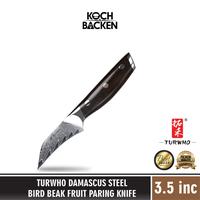 Gambar TURWHO Prem 3.5” Japanese Style Damascus Paring Knife w/Ebony Handle dari Koch&Backen undefined 1 Tokopedia