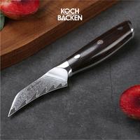 Gambar TURWHO Prem 3.5” Japanese Style Damascus Paring Knife w/Ebony Handle dari Koch&Backen undefined 4 Tokopedia