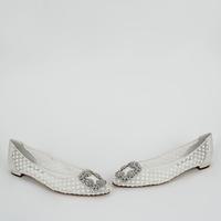 Gambar Manolo Hangisi Flat Lace Silk CLC Jewel Buckle Shoes dari Valsign undefined 1 Tokopedia