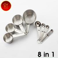 Gambar Sendok Takar Stainless 8in1 set/ Measuring Spoon Cup/ Cups Spoons 8 dari piepiebakewareofficial undefined 3 Tokopedia