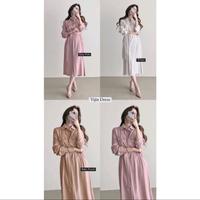 Gambar YIJIN KOREAN STYLE VINTAGE MIDI DRESS CASUAL POLOS BUSUI BUMIL HIJAB - Baby Peach dari Savana Fashion 8 undefined 5 Tokopedia