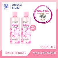 Gambar Ponds Micellar Water Pembersih Wajah Brightening Rose 100Ml Twin Pack dari Unilever Official Store undefined 1 Tokopedia