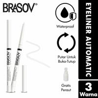 Gambar BRASOV Automatic Eye Liner Waterproof | Hitam, Putih, Silver - Silver dari Rose Kosmetik undefined 2 Tokopedia
