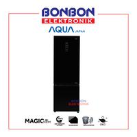 Gambar AQUA Kulkas 2 Pintu Bottom Freezer AQR-320RBG(BK) / AQR 320 RBG dari Bonbon Elektronik_NEW undefined 1 Tokopedia