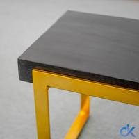 Gambar Meja Sisi Stainless dengan Top Kayu Trembesi Meh dari Cikreiss Furniture Jepara undefined 2 Tokopedia