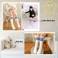 Gambar Kaos kaki Anak Perempuan Anak Laki Simple Selutut Panjang Murah Import - Hitam dari MY LITTLE TULIP undefined 4 Tokopedia