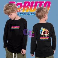 Gambar t-shirt/kaos tangan panjang anak anime boruto/baju naruto anak - Hitam, M dari G.L.A CLOTHING undefined 1 Tokopedia