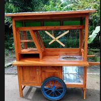 Gambar gerobak soto, gerobak coto full kaca free ongkir - 130x55x180 dari SIMO GEROBAK undefined 1 Tokopedia