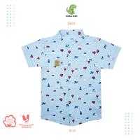 Gambar Wakakids Baju Atasan Kemeja Anak Laki Laki Usia 1-7 Tahun Shirt 4014 - Abu Tua, 3 dari Wakakids undefined 4 Tokopedia