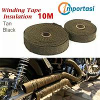 Gambar Fiberglass Exhaust Wrap Tape Peredam Panas Knalpot Motor Heat Sealed - Klem 1 Biji dari Importasi undefined 5 Tokopedia