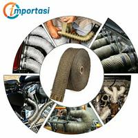 Gambar Fiberglass Exhaust Wrap Tape Peredam Panas Knalpot Motor Heat Sealed - Klem 1 Biji dari Importasi undefined 4 Tokopedia