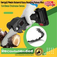 Gambar Gergaji Mesin Baterai Kayu Ranting Pohon Mini Cordless Chainsaw Senso dari Istorepro undefined 1 Tokopedia