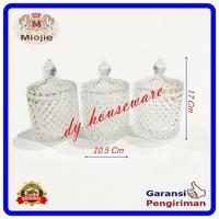 Gambar Toples Kristal Toples Kaca Susun 3 Miojie dari DY Houseware Kota Palembang 3 Tokopedia