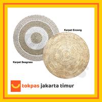Gambar GOJEK/GRAB Karpet Rug Bulat Anyaman Enceng Gondok Pandan Laut Natural - Seagrass 100 cm dari Tokpas Jakarta Timur undefined 3 Tokopedia