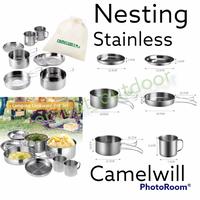 Gambar Cookingset stainless Nesting set Alat masak camping dari Kerabat outdoor undefined 1 Tokopedia