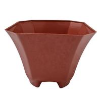 Gambar Pot Bunga Pot Tanaman Kembang Segi Coklat / Merah Bata Plastik Blink dari MagicSun undefined 1 Tokopedia