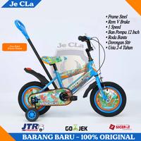 Gambar Sepeda Anak Laki BMX 12 Inch MONCHICHI Ban Pompa Dorongan 2-4 Tahun - Biru dari Je CLa undefined 1 Tokopedia