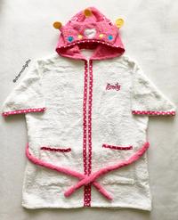 Gambar Baju Handuk Kimono Anak / Bathrobe Anak "Crown" Custom Bordir Nama dari Char & Coll Gifts undefined 2 Tokopedia