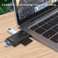 Gambar OTG Adaptor 6 in 1 | Card Reader | Tranfer Data USB / Type-C / MicroSD - Hitam dari BELI-BELI.ID undefined 4 Tokopedia