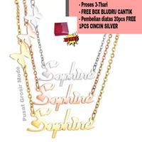 Gambar Kalung Nama Custom Made Sesuai Desain Pribadi GOLD / SILVER PGM KN41 - Rosegold Dewasa, Rantai Belut dari Pusat Grosir Mode undefined 1 Tokopedia