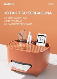Gambar Samono Kotak Tisu Multifungsi Storage Box Serbaguna STB-88 - Orange dari amac electronic store undefined 5 Tokopedia
