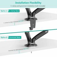 Gambar Bracket dual monitor tv 17 -27 inch ARM GAS SPRING Desk Mount ZDP1128 dari Luxury Bracket Tv undefined 3 Tokopedia