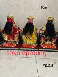 Gambar patung sam san ket bong / san shan guo wang /sam sua - kayu - 16 inch dari toko epatung undefined 1 Tokopedia