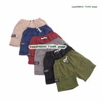 Gambar Celana Cargo Pendek Pria Katun Loyal Casual Santai Kekinian Murah COD - Hitam, M dari Loyal Official undefined 3 Tokopedia
