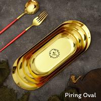 Gambar Chefio Piring Stainless Gold / Piring Sultan Korea / Nampan Saji - nampan 22cm dari Chefio Kitchenware undefined 3 Tokopedia