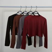 Gambar Manset Crop Top Lengan Panjang | Manset Baju | Inner Bolero Dada Leher - Coklat tua, S-M-L dari Kampung Kerudung undefined 2 Tokopedia
