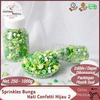 Gambar Sprinkle Kue Bunga Hati Confetti Hijau 2/ Springkel Lebaran Idul Fitri - 250 gram dari Sentral Baking undefined 1 Tokopedia