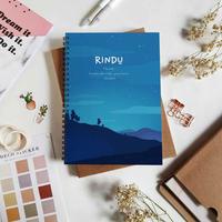 Gambar Buku catatan ukuran A5/ Notebook A5/Buku Tulis c - moon, garis dari Gress books.id undefined 3 Tokopedia