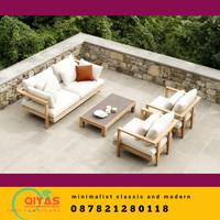 Gambar Sofa kursi tamu minimalis jati retro mebel jepara dari Qiyas jati furniture jepara undefined 1 Tokopedia