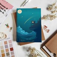 Gambar Buku catatan ukuran A5/ Notebook A5/Buku Tulis c - moon, garis dari Gress books.id undefined 2 Tokopedia