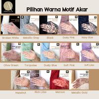 Gambar 1/2 meter Kain Brokat Tile Prancis Bahan Kebaya Motif Akar Navy Blue dari BISSMIKA FASHION undefined 5 Tokopedia