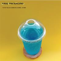 Gambar Tutup Gelas Plastik Cembung / Cup Plastik Dome Lid PET - 98 mm dari UNIQ PACKAGING undefined 1 Tokopedia