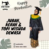 Gambar Baju toga wisuda dewasa, jubah wisuda, topi wisuda,kerah/slaber wisuda - S dari Ayah Tailor undefined 3 Tokopedia