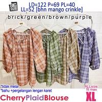 Gambar Cherry Plaid Blouse XL Atasan Wanita Lucu Jumbo dari Mali BigSize Clothing undefined 1 Tokopedia