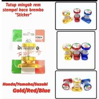Gambar tutup minyak rem model stempel cnc universal honda yamaha - Merah, honda dari surya mas sticker undefined 2 Tokopedia