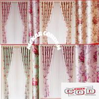 Gambar gorden blackout Motif bunga bolak balik tebal Gorden Kamar Tidur murah - pink, 100x130 dari mekargorden undefined 5 Tokopedia