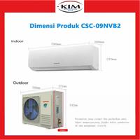 Gambar AC CHANGHONG CSC-09 NVB 1 PK [INDOOR+OUTDOOR UNIT ONLY] GARANSI RESMI dari Kim Electronic City Store undefined 4 Tokopedia