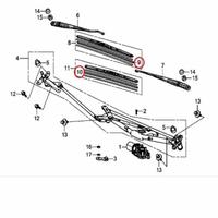 Gambar Karet Wiper Depan CIVIC FB2 FB3 2012-2015 Original - KANAN dari Pjhonda undefined 2 Tokopedia