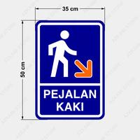 Gambar Rambu Plang Pejalan Kaki 35cm x 50cm Plat Alumunium dari AZKAMI STORE undefined 2 Tokopedia
