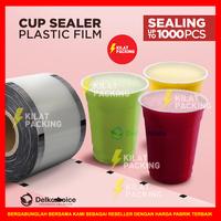 Gambar PLASTIK LID CUP SEALER SEAL PRESS | TUTUP GELAS PLASTIK TERMURAH /ROLL - polos, 2000pcs dari kilat packing undefined 5 Tokopedia