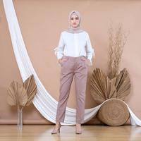 Gambar CELANA KERJA WANITA Celana Baggy Pants Jumbo Premium BB 56 - 105 Kg - BAGGY White, 4XL dari BIG SIZE PANTS undefined 3 Tokopedia