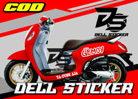 Gambar Stiker Scoopy SIGEMOY / Sticker Cutting Scoopy / Stiker Motor Scoopy - Merah dari DELL STICKER undefined 5 Tokopedia