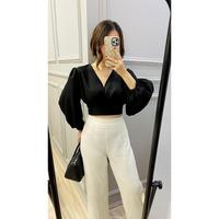 Gambar MYAH TOP ATASAN CROPTOP WANITA - Putih, S dari Blissful Label undefined 5 Tokopedia