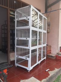 Gambar Kandang kucing 3 pintu jumbo - Hitam dari GEZEGEND undefined 2 Tokopedia