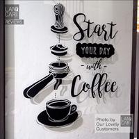 Gambar Sticker Cutting Coffee Shop Stiker dinding kaca Quotes Cafe Kopi kafe - PUTIH, L dari LANCARI ID undefined 4 Tokopedia