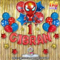 Gambar Paket Dekorasi Spiderman Lengkap Ulang Tahun Anak Laki Superhero Balon - Biru Muda, Angka 6 dari FKP Store undefined 3 Tokopedia